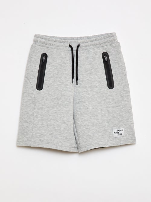 Bermuda en molleton avec poches zippées - Kiabi