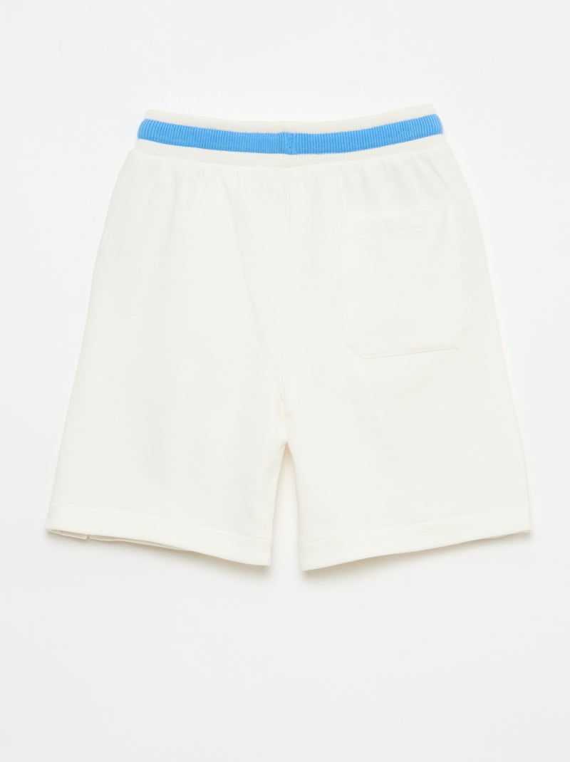 Bermuda en molleton Blanc - Kiabi
