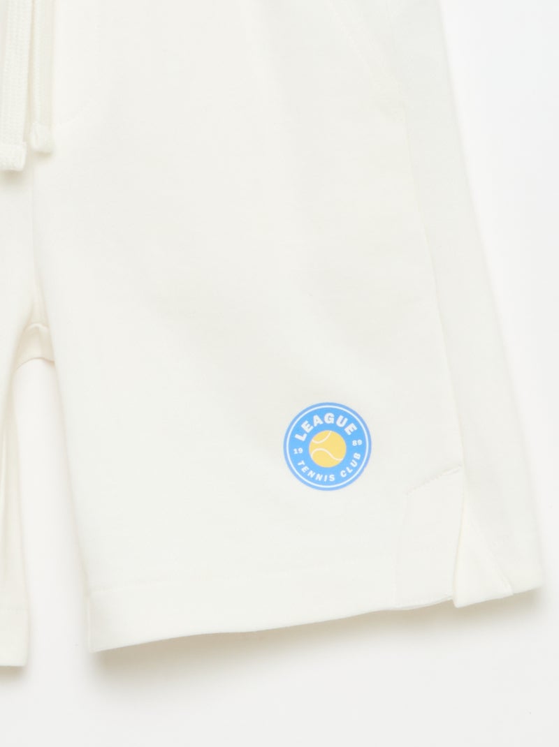 Bermuda en molleton Blanc - Kiabi