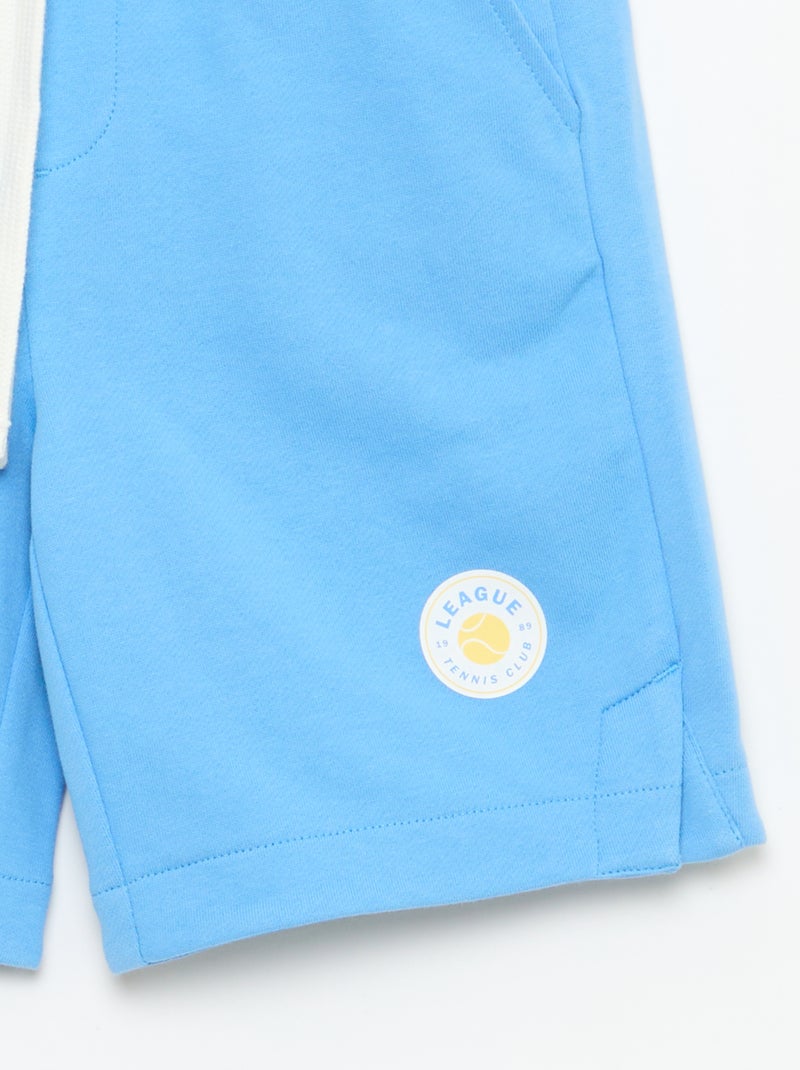 Bermuda en molleton Bleu - Kiabi