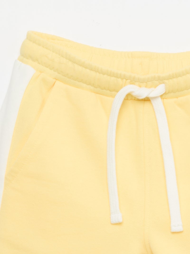 Bermuda en molleton (french-terry) Jaune - Kiabi