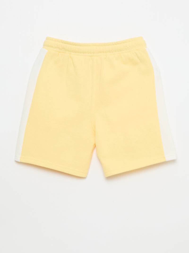 Bermuda en molleton (french-terry) Jaune - Kiabi