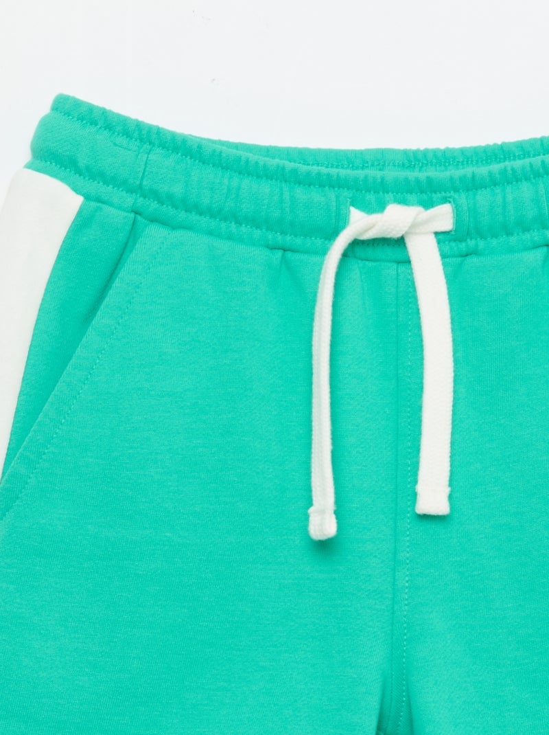 Bermuda en molleton (french-terry) Vert - Kiabi