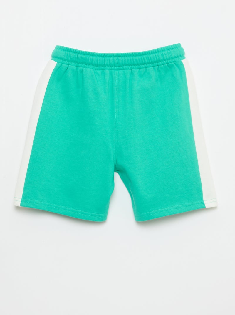 Bermuda en molleton (french-terry) Vert - Kiabi