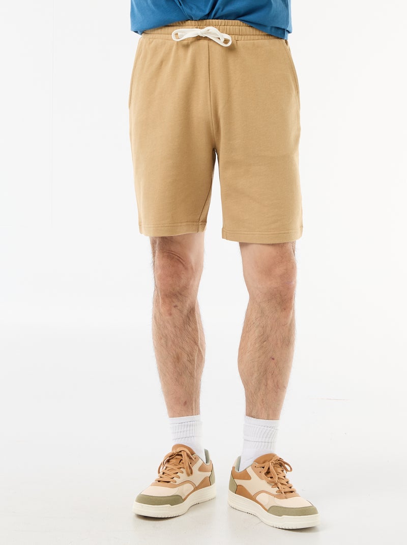 Bermuda en molleton léger Beige - Kiabi