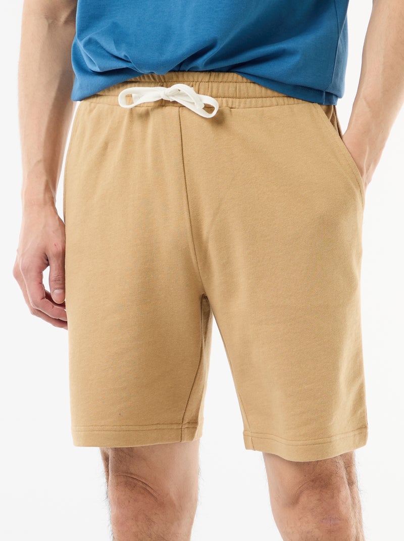 Bermuda en molleton léger Beige - Kiabi