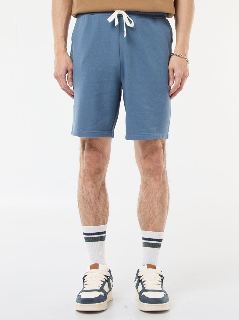 Bermuda en molleton léger Bleu - Kiabi