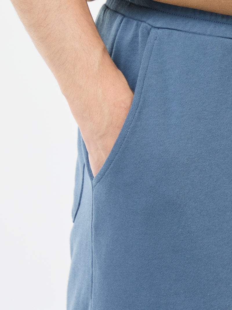 Bermuda en molleton léger Bleu - Kiabi