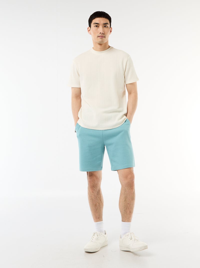 Bermuda en molleton léger Bleu - Kiabi