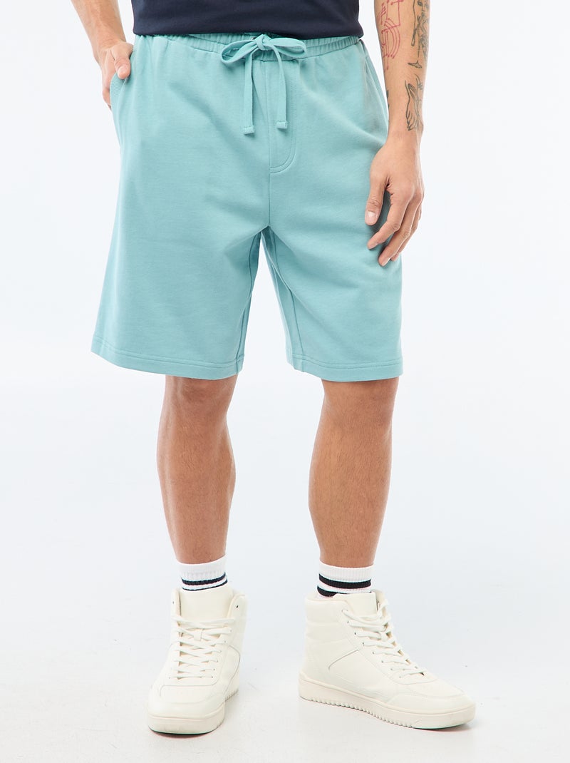 Bermuda en molleton léger Bleu - Kiabi