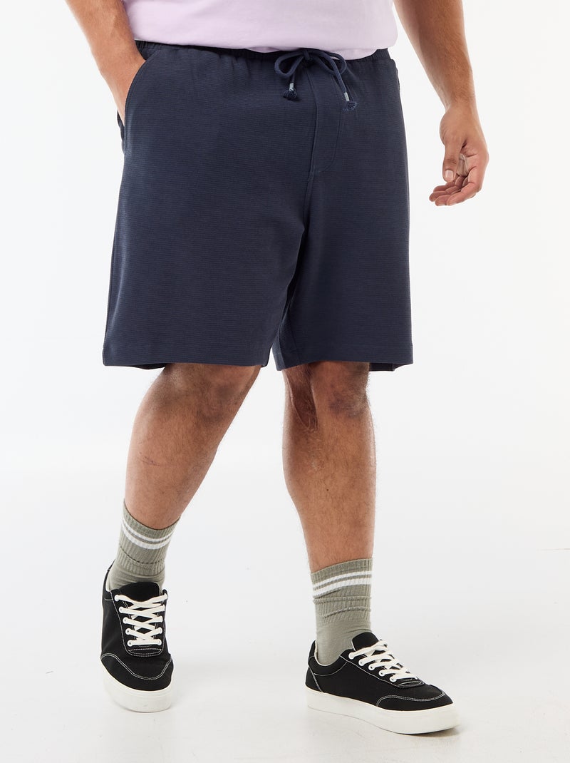 Bermuda en molleton léger Bleu - Kiabi