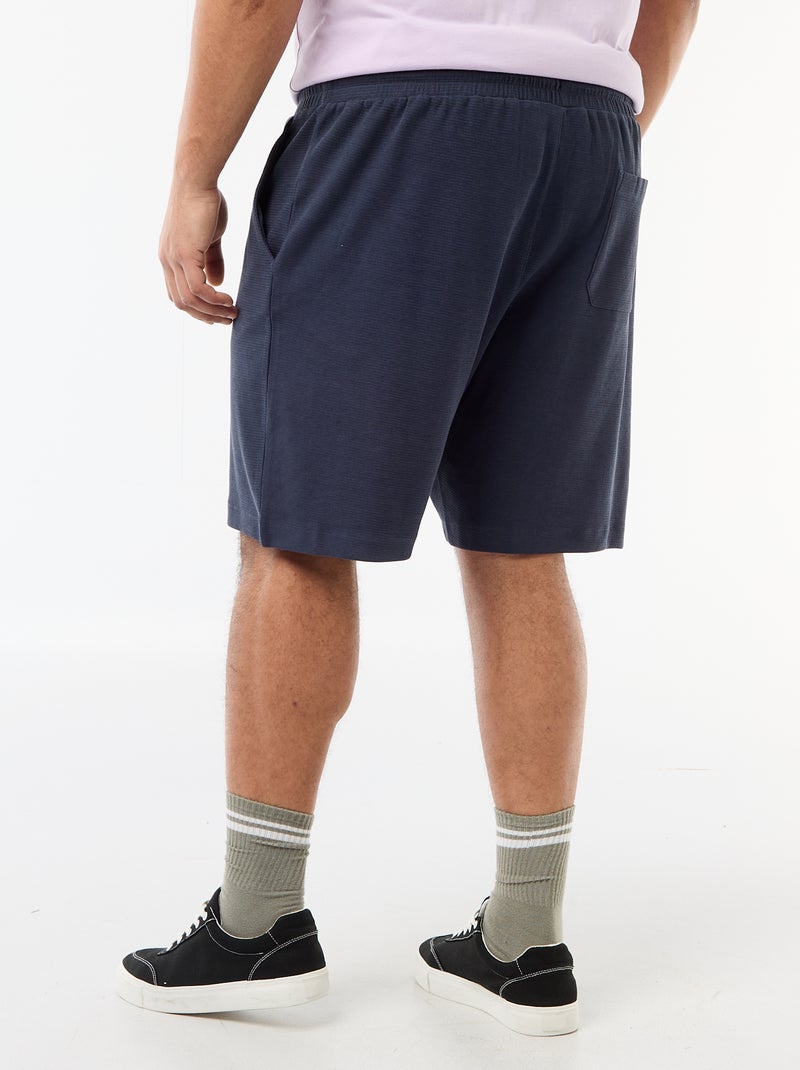 Bermuda en molleton léger Bleu - Kiabi