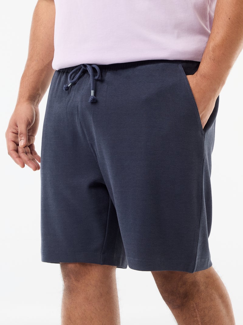 Bermuda en molleton léger Bleu - Kiabi