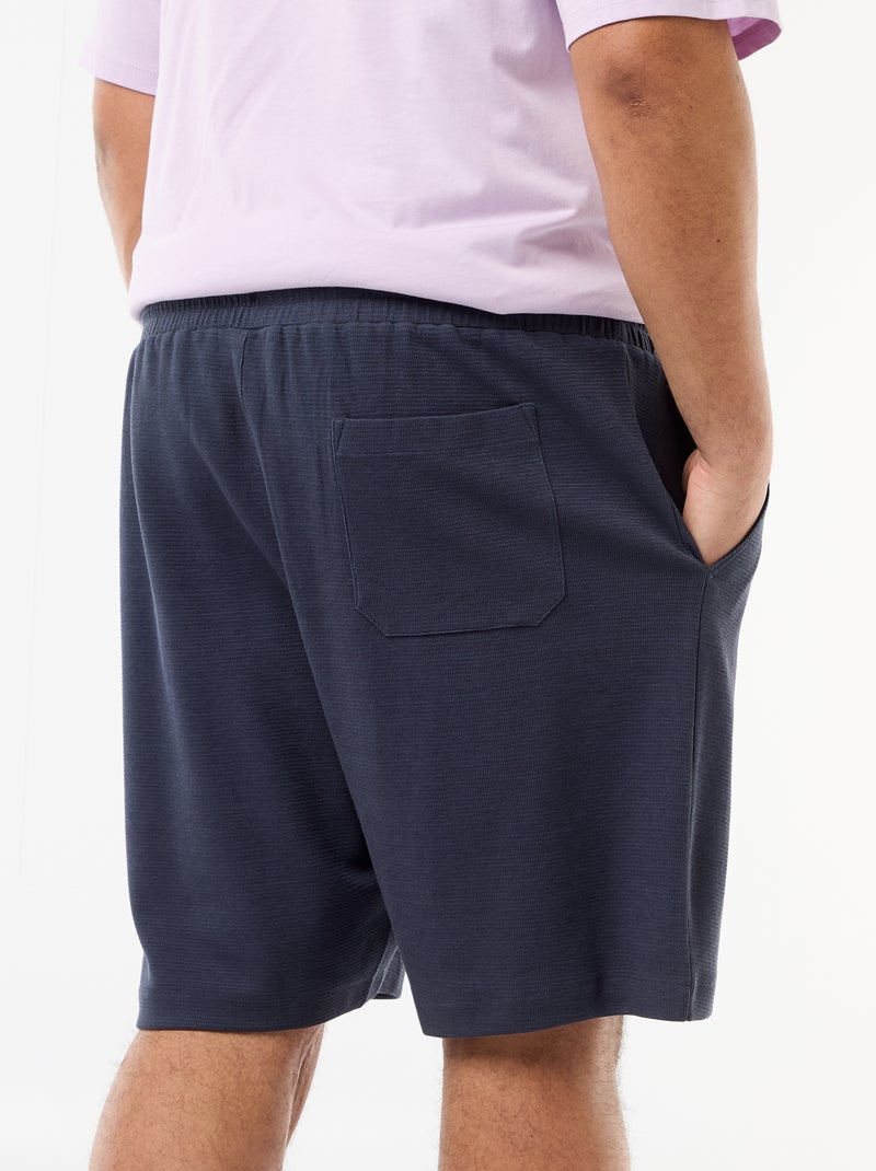 Bermuda en molleton léger Bleu - Kiabi