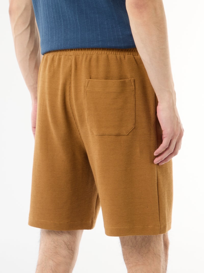 Bermuda en molleton léger (french-terry) Beige - Kiabi