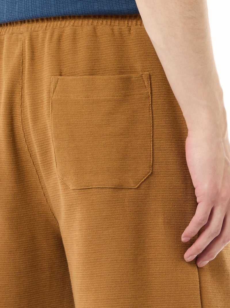 Bermuda en molleton léger (french-terry) Beige - Kiabi