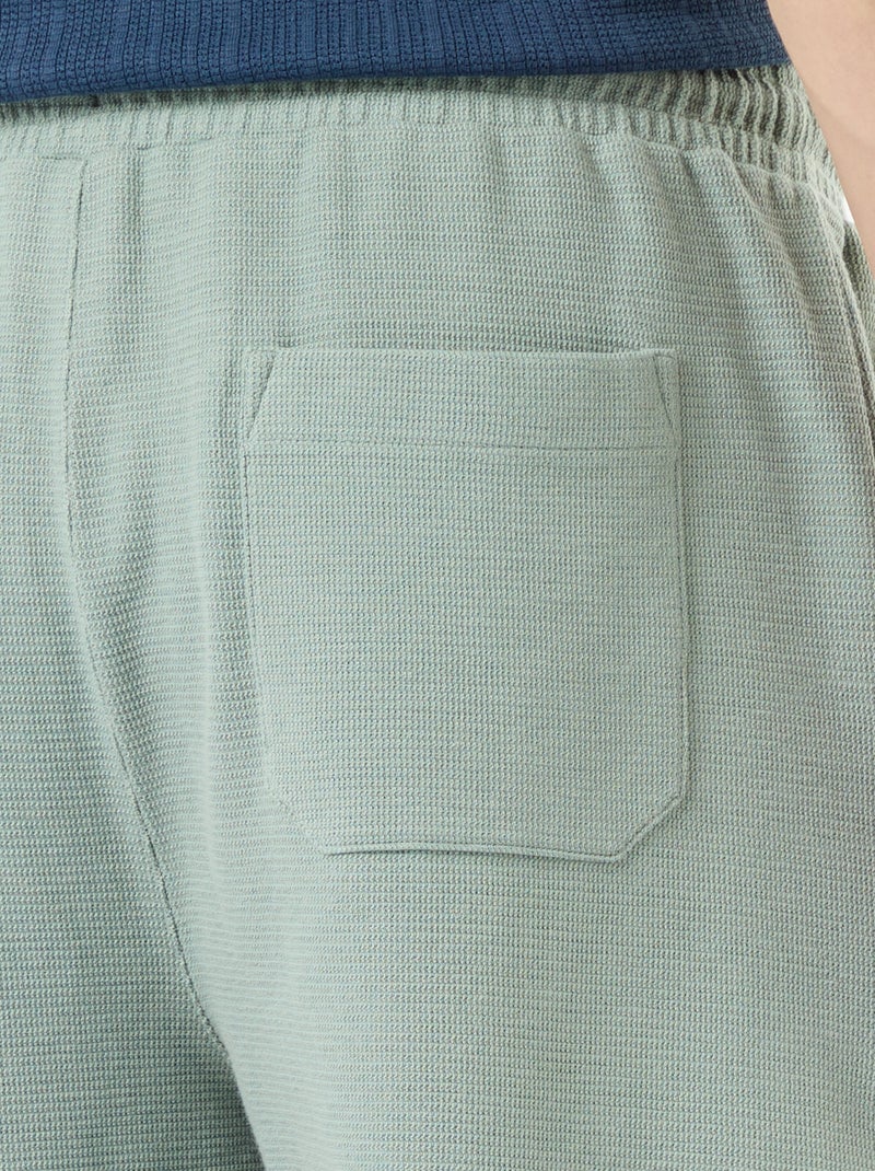 Bermuda en molleton léger (french-terry) Bleu - Kiabi