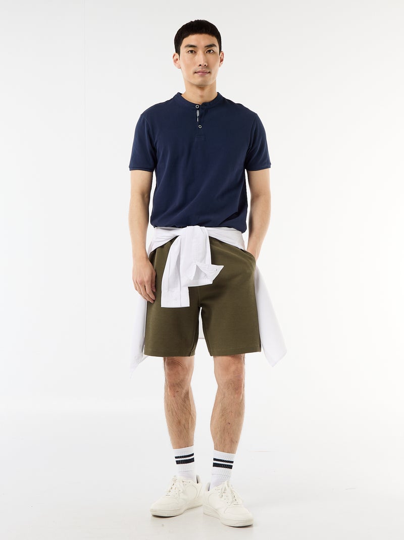 Bermuda en molleton léger (french-terry) Kaki - Kiabi