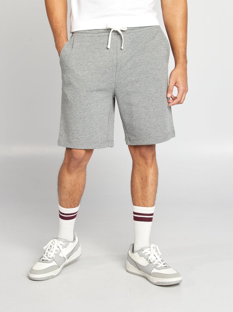 Bermuda en molleton léger Gris - Kiabi