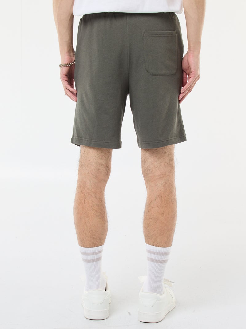Bermuda en molleton léger Kaki - Kiabi