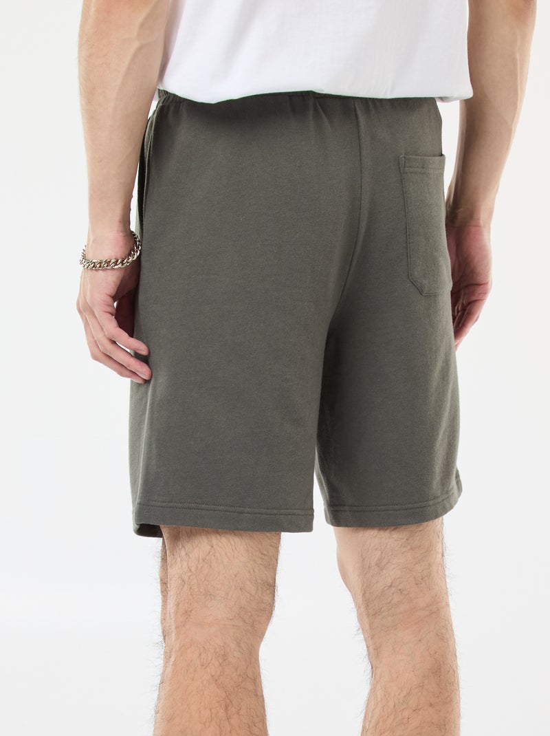 Bermuda en molleton léger Kaki - Kiabi