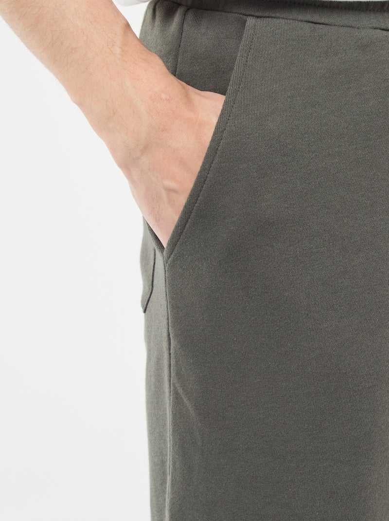 Bermuda en molleton léger Kaki - Kiabi