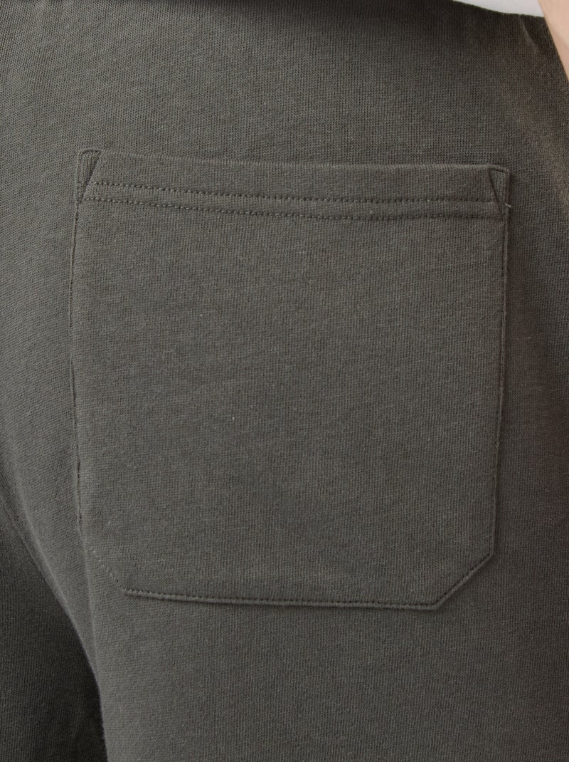 Bermuda en molleton léger Kaki - Kiabi