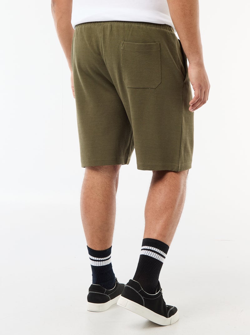 Bermuda en molleton léger Kaki - Kiabi
