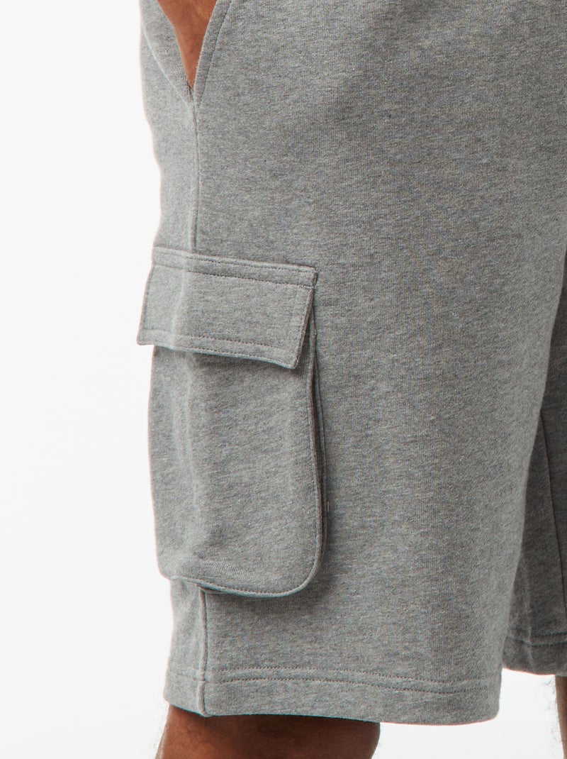 Bermuda en molleton léger multipoches Gris - Kiabi