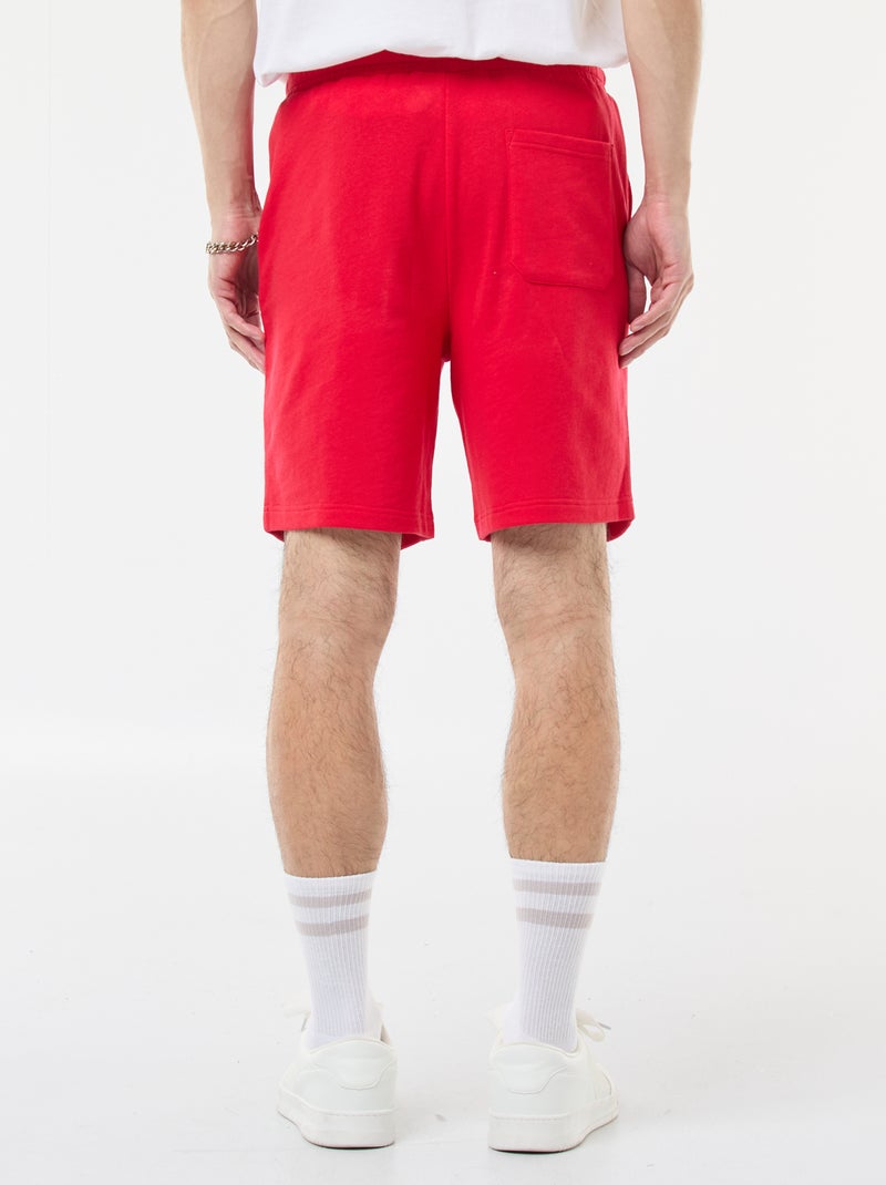 Bermuda en molleton léger Rouge - Kiabi