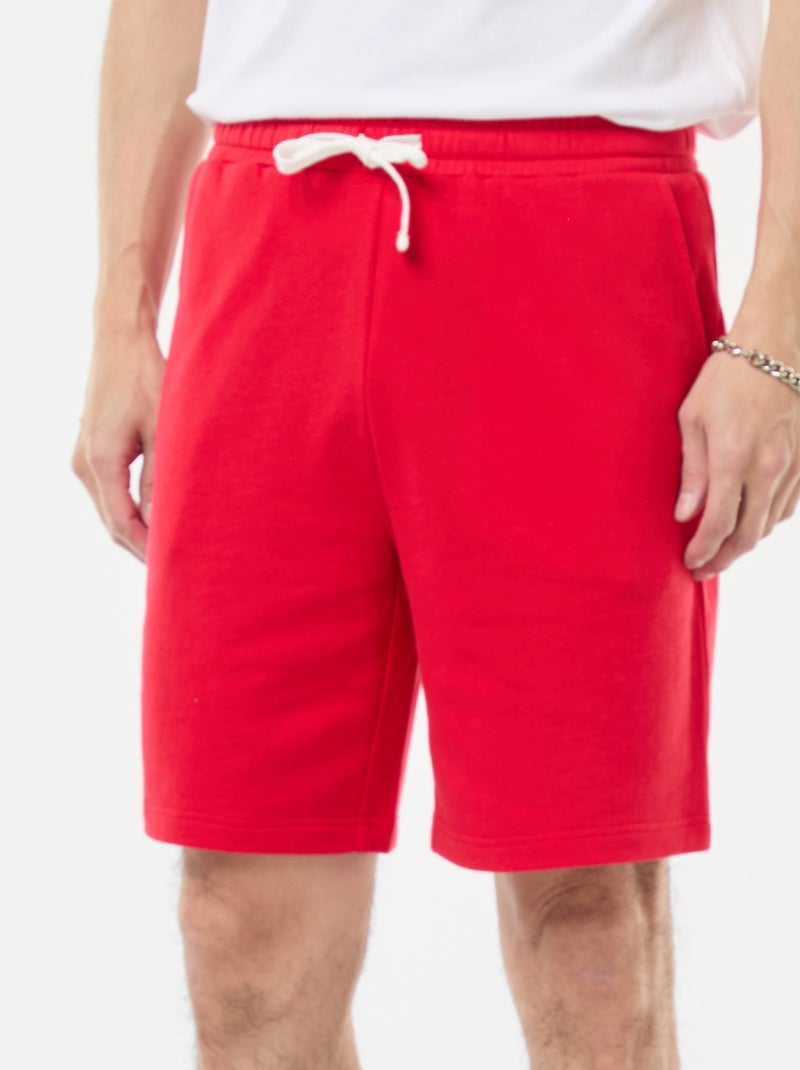 Bermuda en molleton léger Rouge - Kiabi