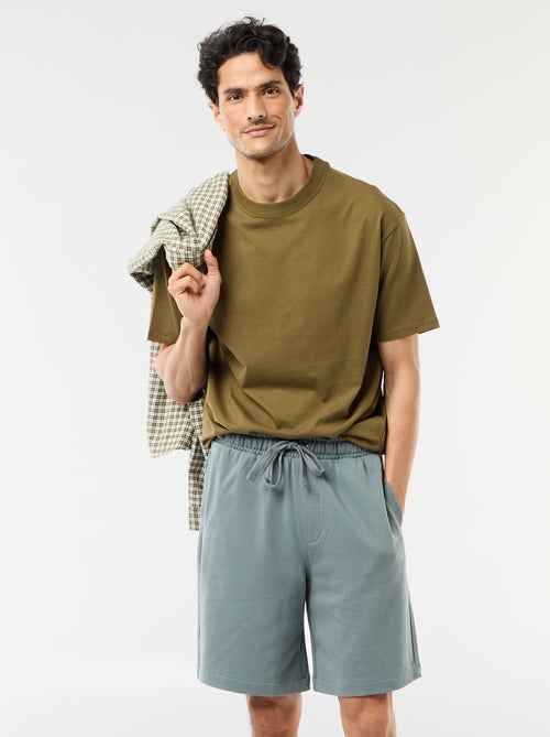 Bermuda en molleton léger uni - Kiabi