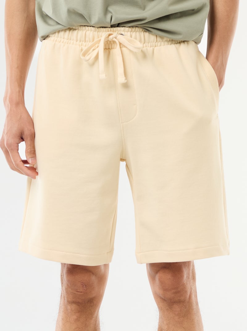 Bermuda en molleton léger uni Jaune - Kiabi