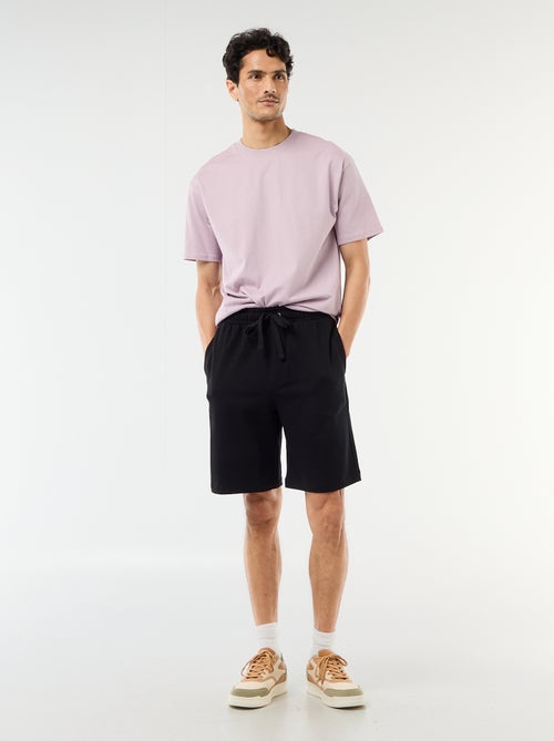 Bermuda en molleton léger uni - Kiabi
