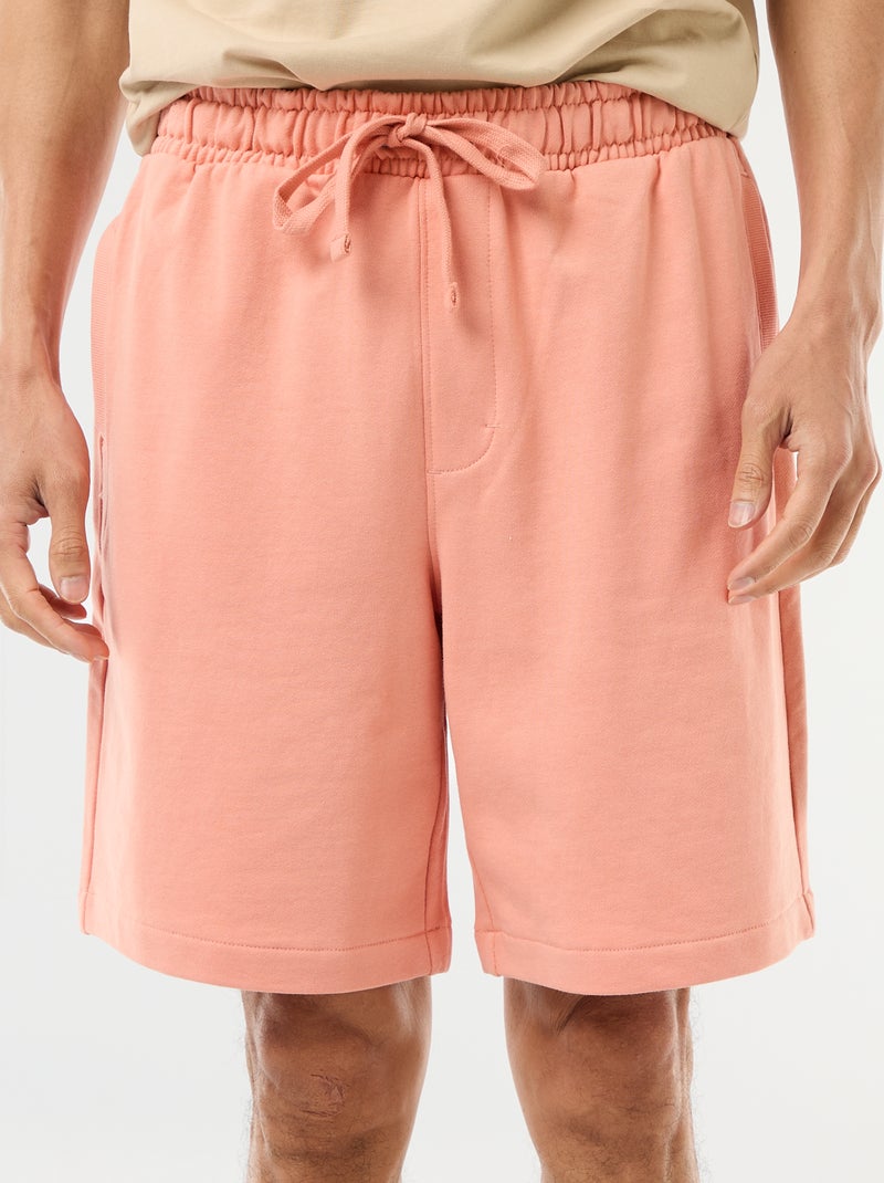Bermuda en molleton léger uni Orange - Kiabi