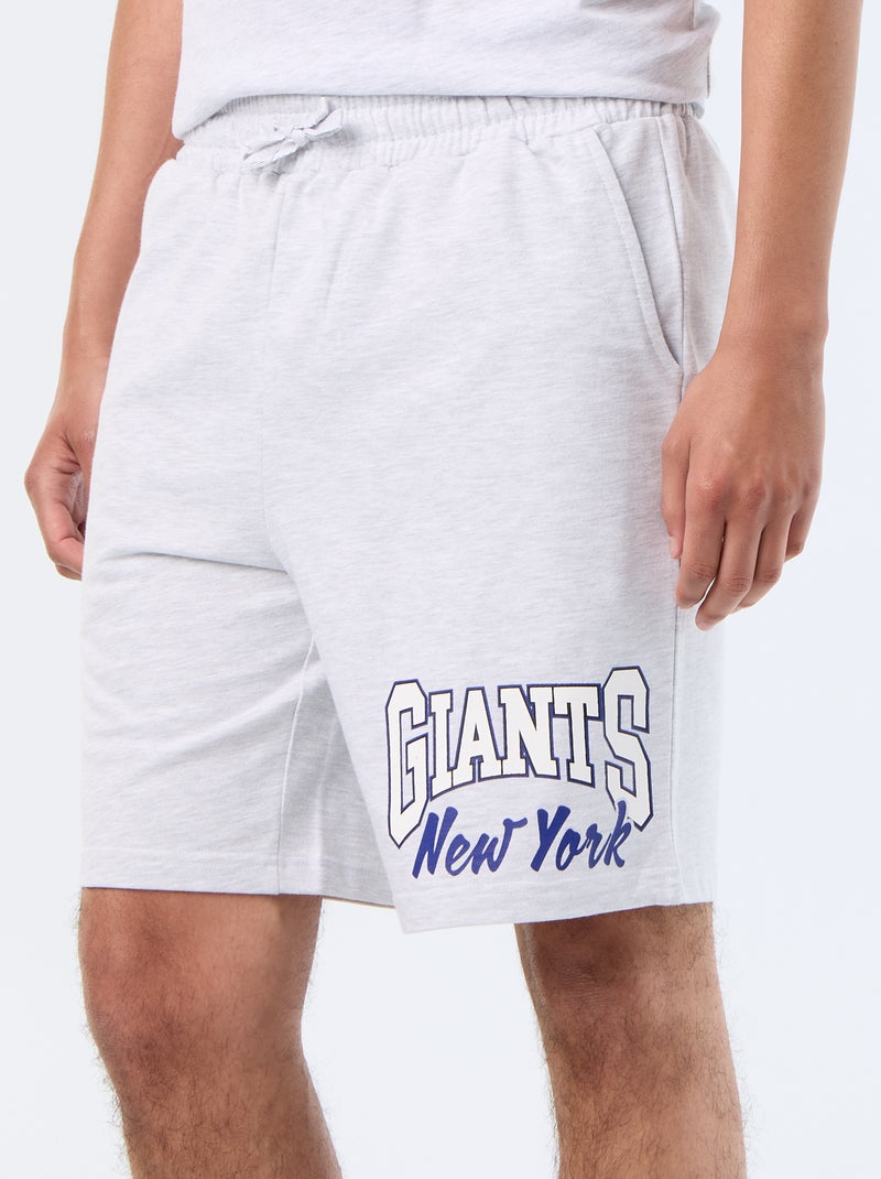 Bermuda en molleton 'NFL' Gris - Kiabi