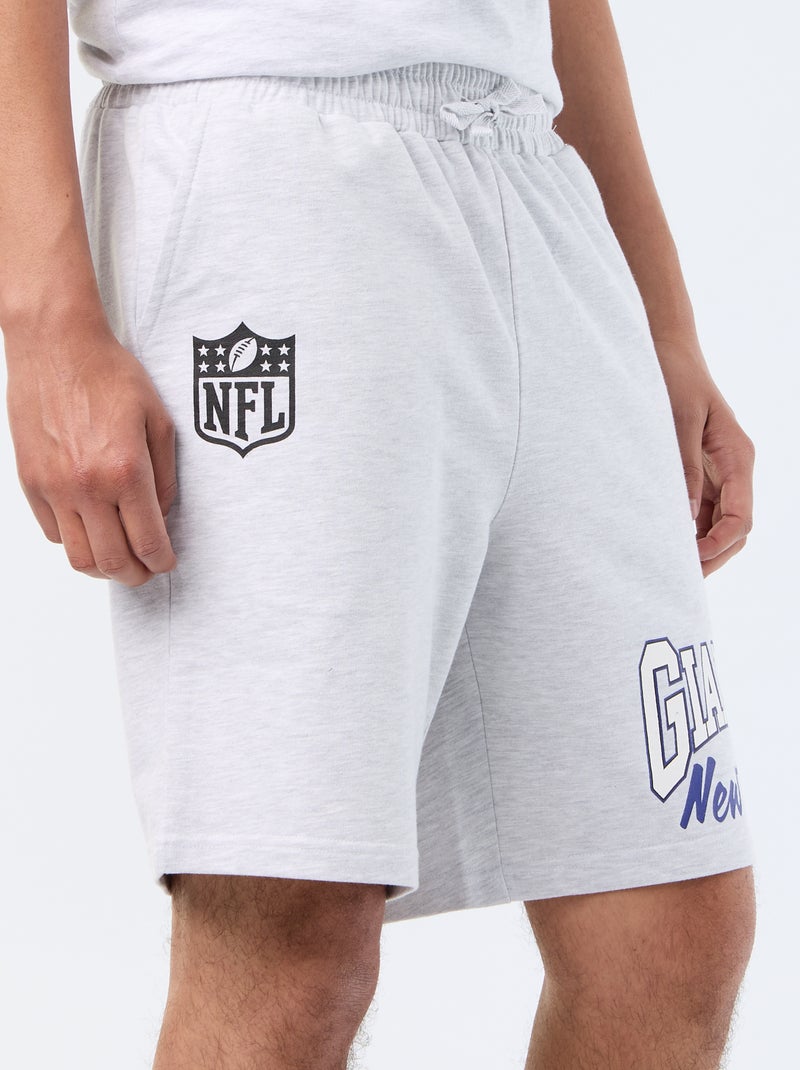 Bermuda en molleton 'NFL' Gris - Kiabi