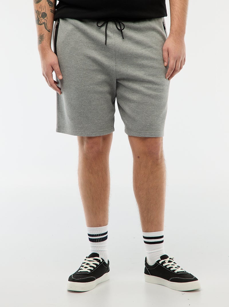 Bermuda en piqué de coton Gris - Kiabi