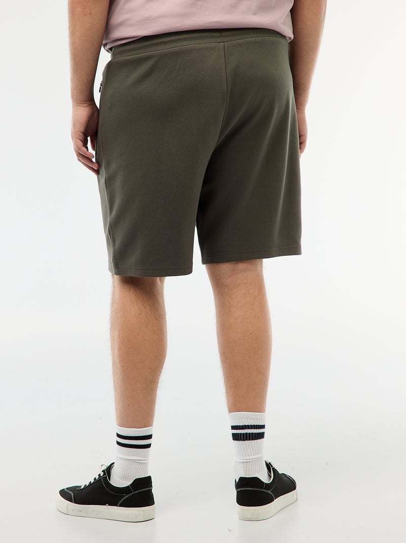 Bermuda en piqué de coton Kaki - Kiabi