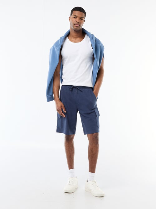 Bermuda en piqué de coton multipoches - Kiabi