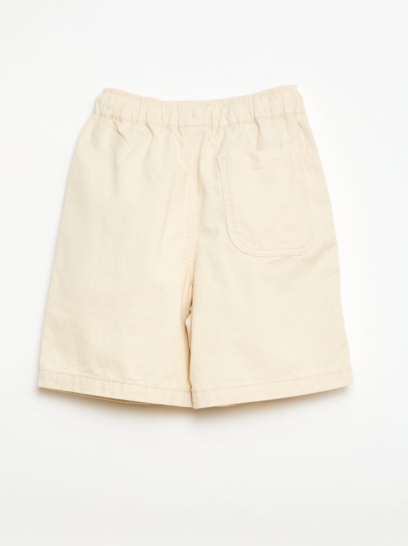 Bermuda en sergé Beige - Kiabi