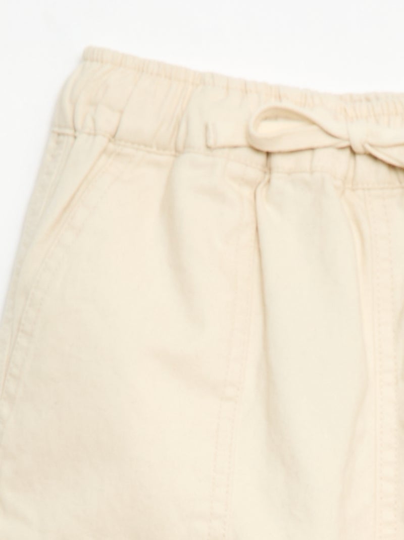 Bermuda en sergé Beige - Kiabi