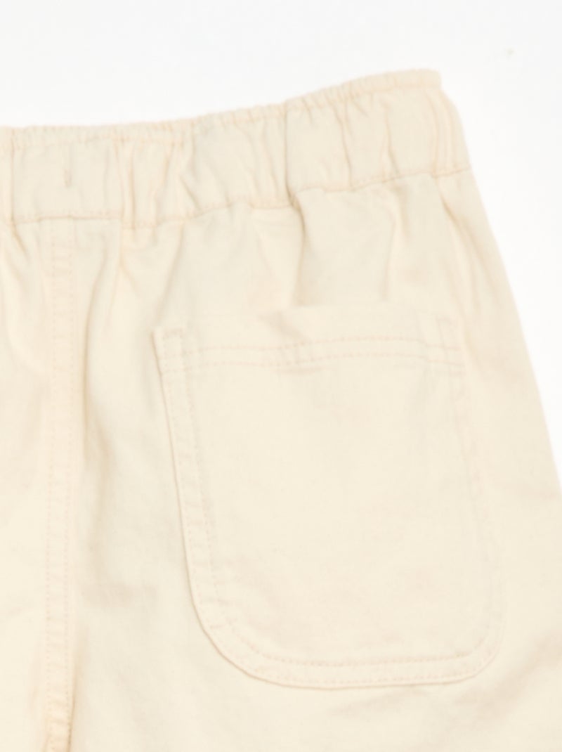 Bermuda en sergé Beige - Kiabi