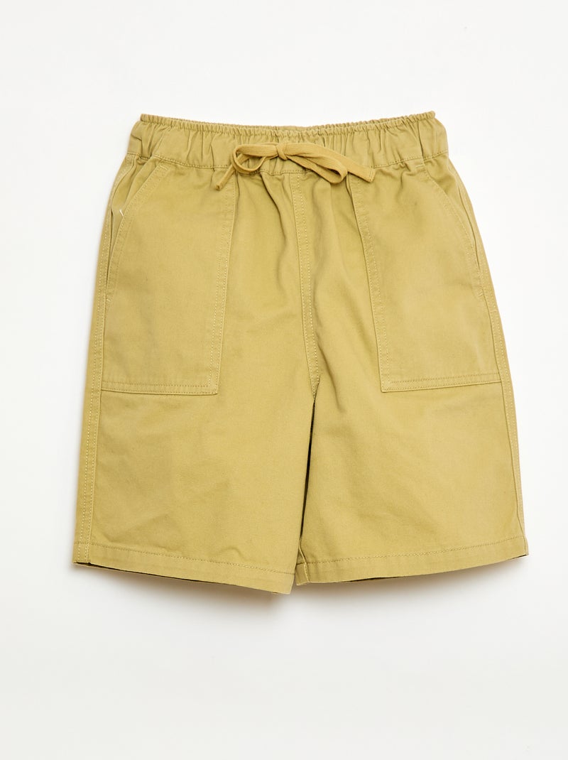 Bermuda en sergé Kaki - Kiabi