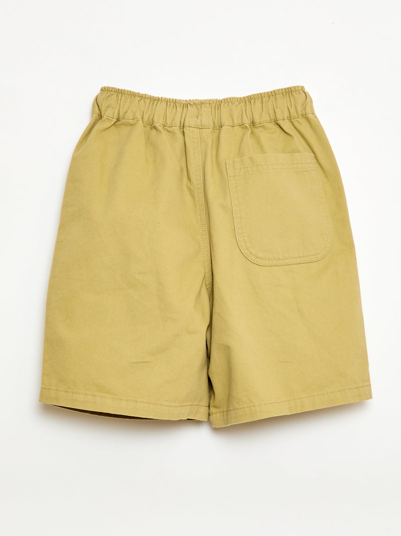 Bermuda en sergé Kaki - Kiabi
