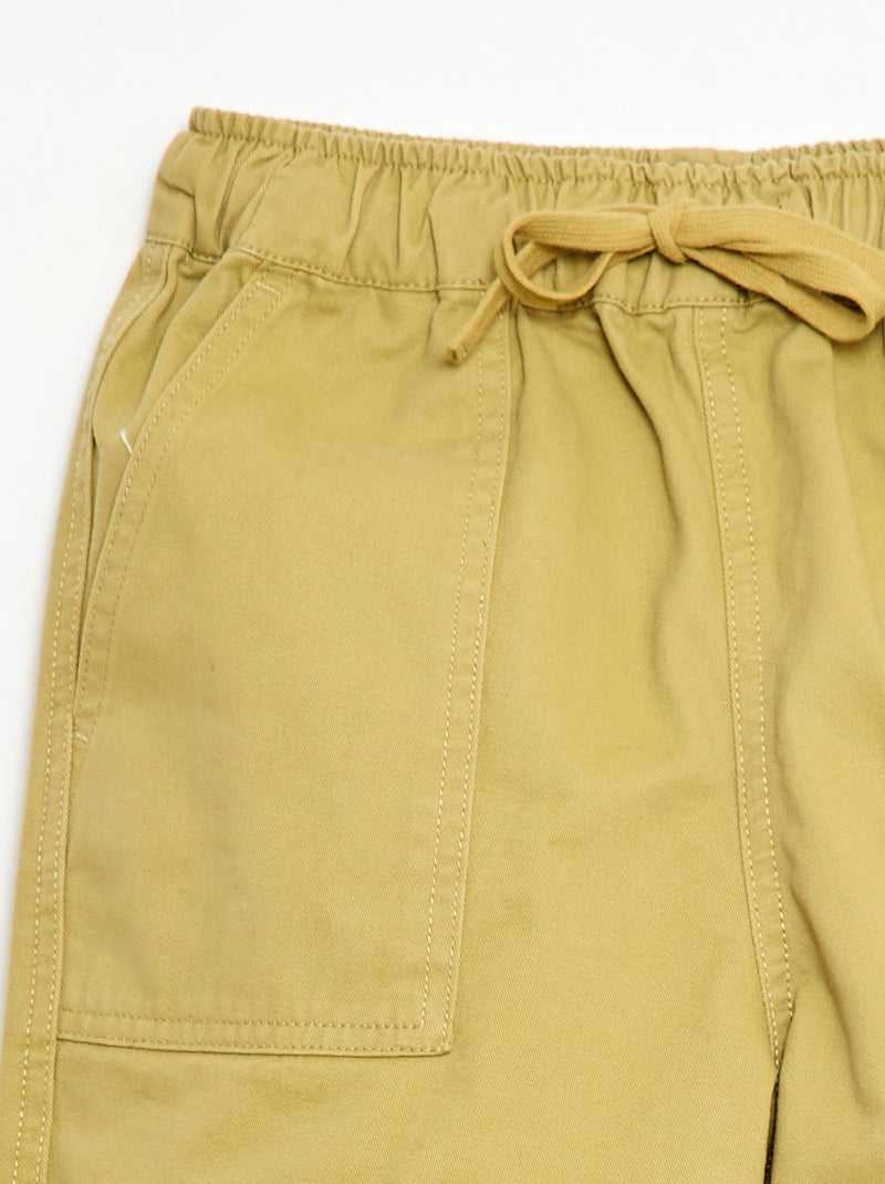 Bermuda en sergé Kaki - Kiabi