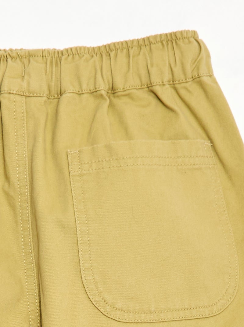 Bermuda en sergé Kaki - Kiabi