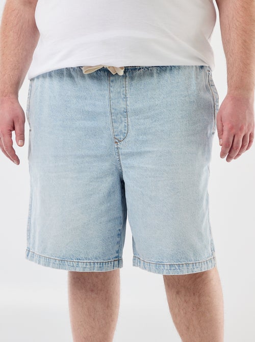 Bermuda en twill avec cordons de serrage - Kiabi