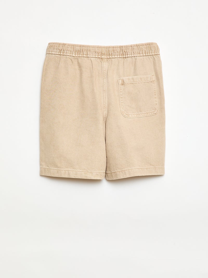 Bermuda en twill Beige - Kiabi