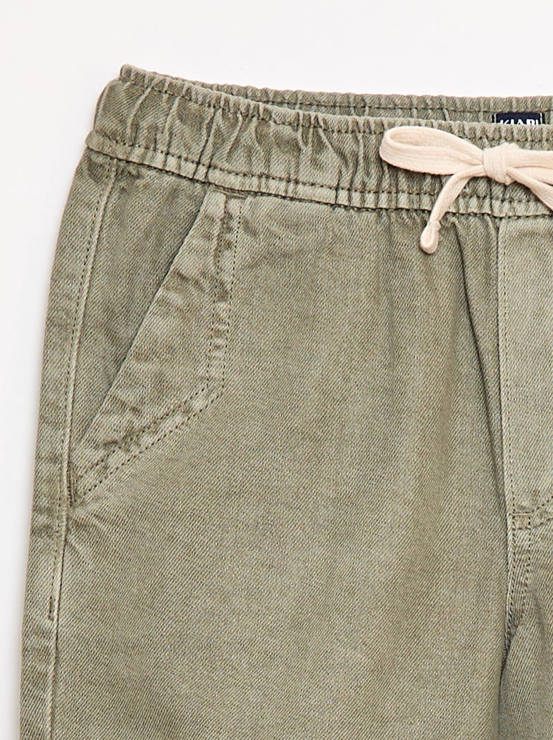 Bermuda en twill Vert - Kiabi